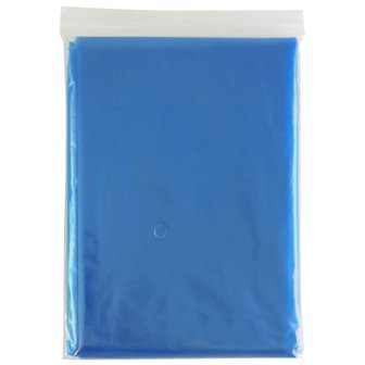 Wegwerpponcho transparant blauw