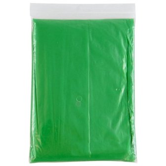 Wegwerpponcho transparant groen