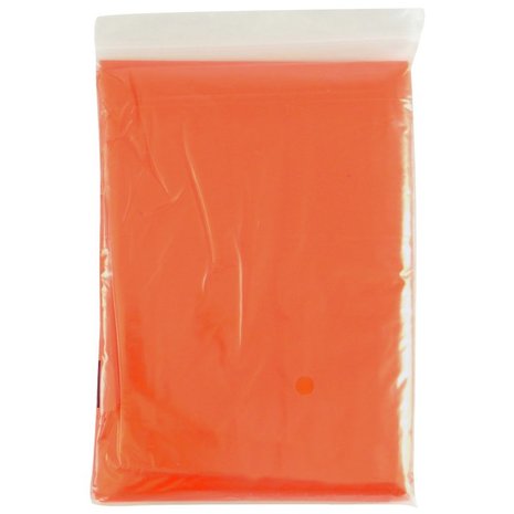 Wegwerpponcho transparant oranje