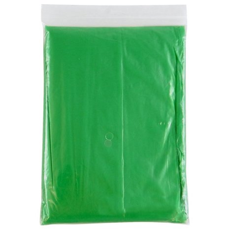 Wegwerpponcho transparant groen